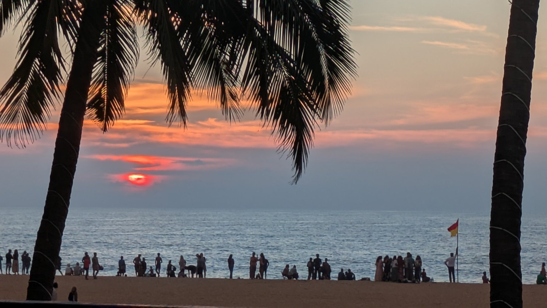 Sunset at Negombo Beach near Airport Gateway Residence
